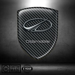 Oldsmobile Car Logo Badge Resin Emblem Domed Shield Sticker Self Adhesive Tuning Accessory for Laptops Cars or Windows