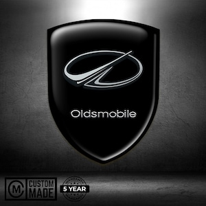Oldsmobile Car Logo Badge Resin Emblem Domed Shield Sticker Self Adhesive Tuning Accessory for Laptops Cars or Windows