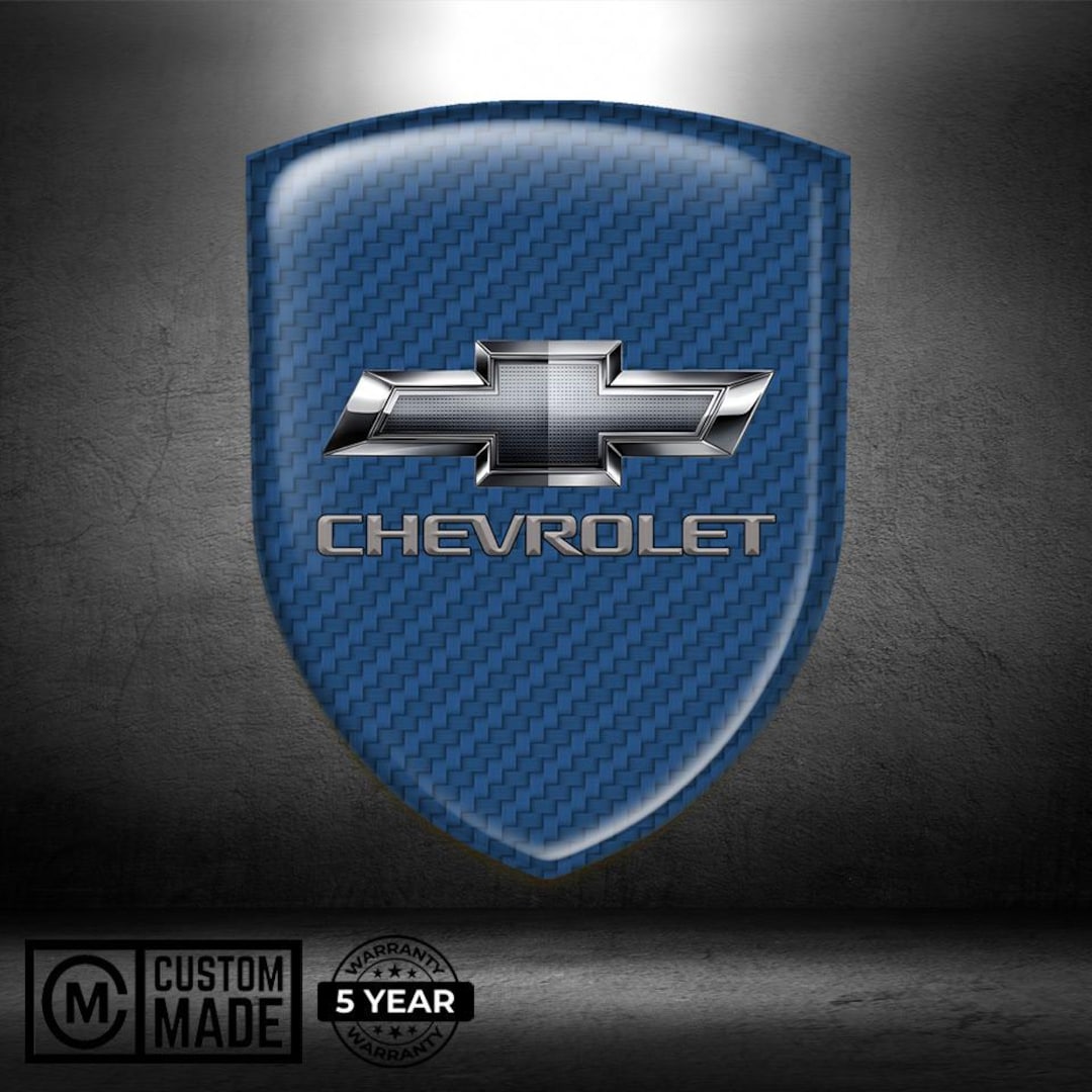Custom Chevrolet Sticker Resin Car Emblem Domed Shield Logo Badge Self ...