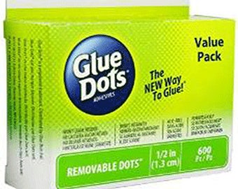 Glue Dots Removable 1/2" on sheets value pack 600 dots