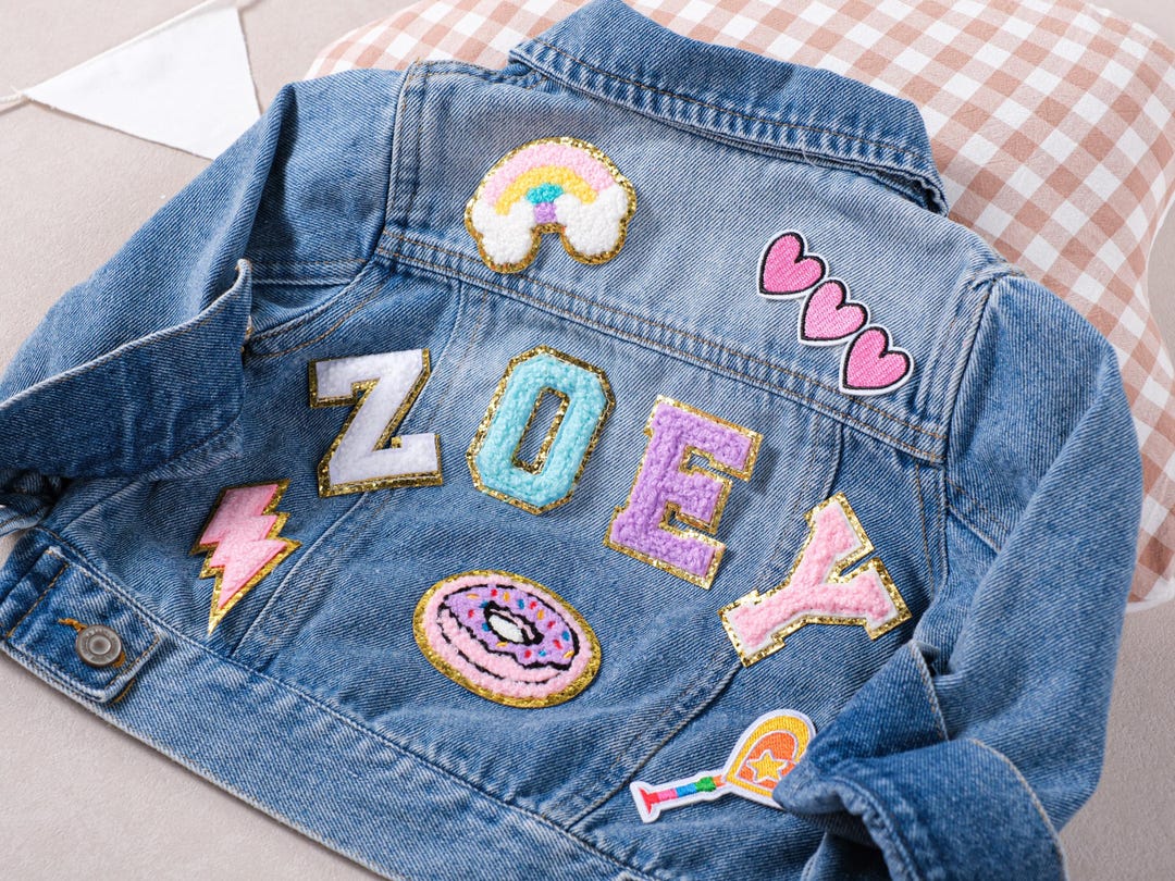 Jeans Bordado Customizar Jaqueta Jeans Infantil Jaqueta Jeans