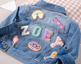 Personalized Toddler Denim Jacket | Custom Name Patch | Birthday Gift for Kids
