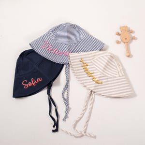 Cappello da sole personalizzato con nome per neonato / Cappello da sole per bambini / Cappello da sole per bambina / Regalo di compleanno per bambina / Regalo di Pasqua per bambini / Cappello da sole personalizzato / Cappello da spiaggia per neonato