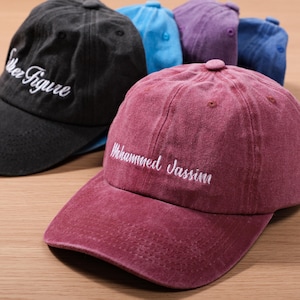 Custom Embroidered Baseball Hat, Personalized Dad Cap with Name, Gift for Bachelorette Sorority, Vintage Unisex Cap for Dad Mom