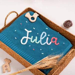 Personalized Baby Blanket – Hand-Embroidered Name Keepsake, Ultra-Soft Gift for Newborns