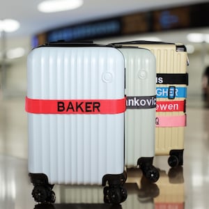 Personalisierter Koffer Gepäckgurt, gestickter Taschengürtel, Sicherheitsgepäck-ID-Tag, Geschenke für sie, Reisezubehör