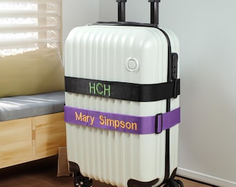 Cinghia per bagagli personalizzata con nome / Cinghie da viaggio per la famiglia / Etichette personalizzate per bagagli / Accessori da viaggio