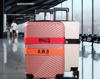 Personalized Embroidered Luggage Strap: Custom Baggage Belt, Travel Gift