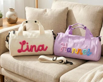 Personalized Kids Duffel Bag, Custom Overnight Travel Sports Bag