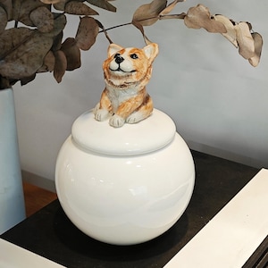 Custom Pet Urn: Personalized Ceramic Dog/Cat Memorial Jar