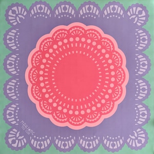Mahjong Mat - Afternoon Tea Design - Pink, Purple and green - Mahjong Tile Club