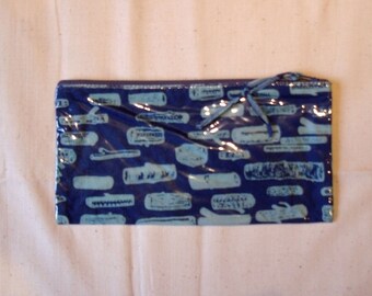 Log Pencil Case Blue