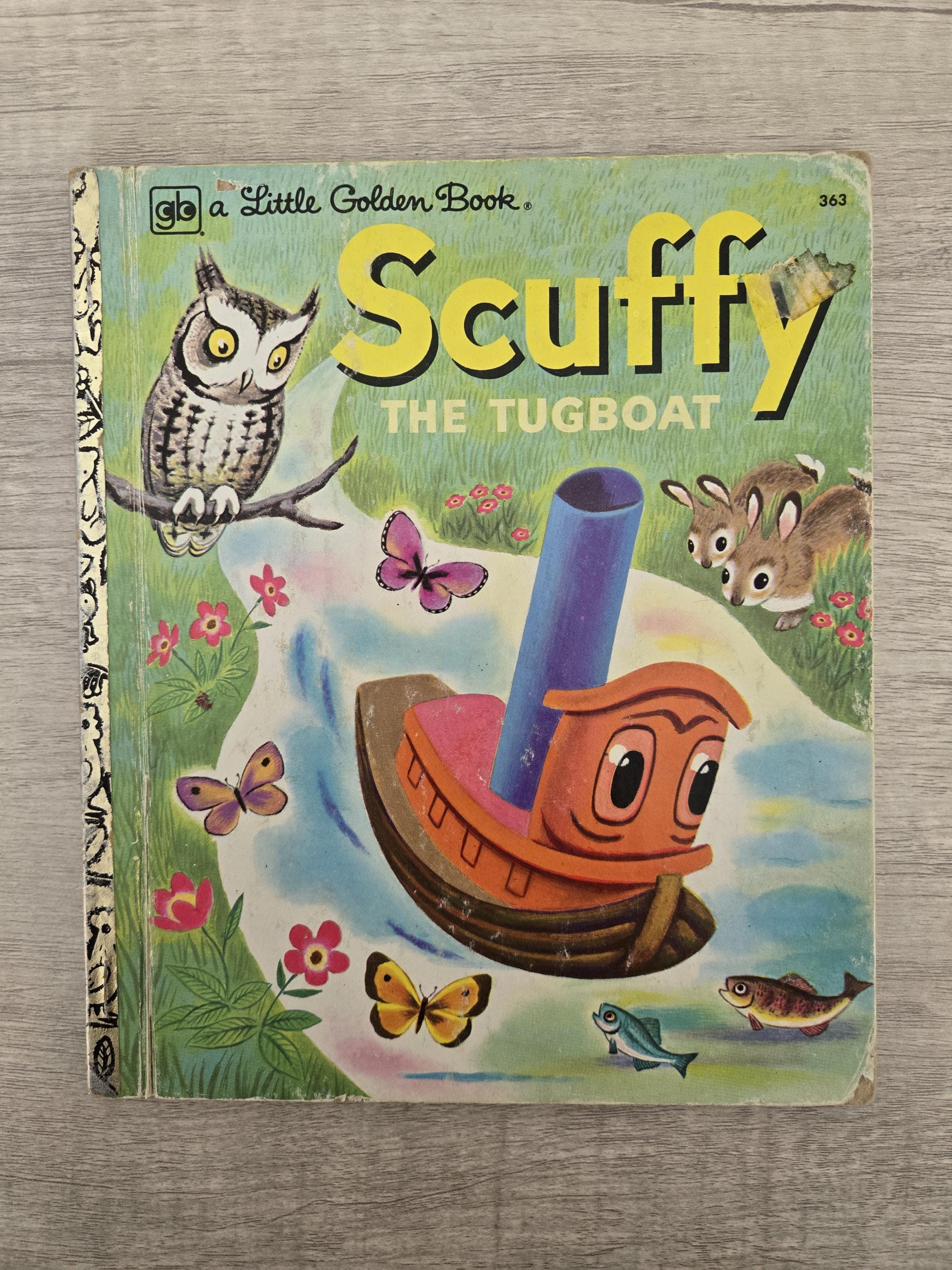 Scuffy, the Tugboat, A Vintage Little Golden Book, Children's Storybook