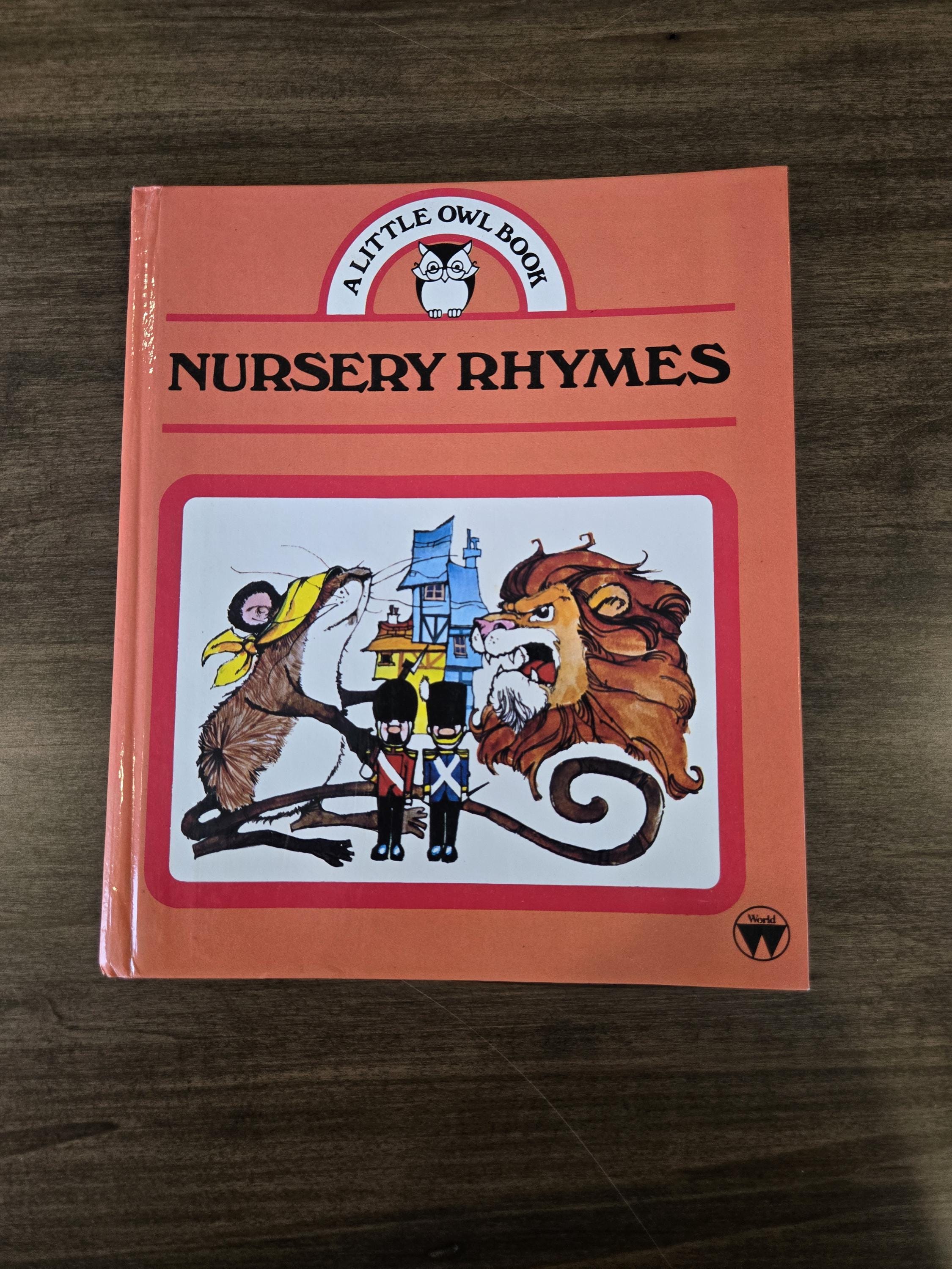 Nursery Rhymes, Vintage Children's Book, Little Owl Book