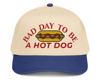 Bad Day to Be a Hotdog Hat, Funny 4th of July Embroidered Cap, BBQ Gift for Him