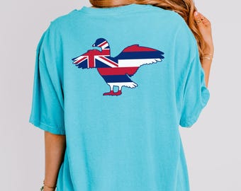 Hawaii Nene Goose Shirt, HI State Bird Flag Tee, Hawaii Gift for Her