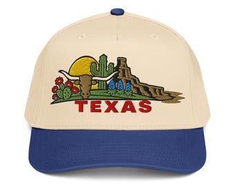 Texas Longhorn Embroidered Hat, TX State Pride Cap, Texas Gift for Him
