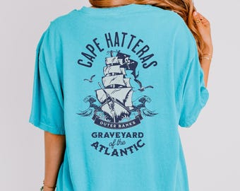 North Carolina Cape Hatteras, Graveyard of the Atlantic Unisex T-shirt, Shipwreck Tee, Coast Shirt, Nautical Gift, Outer Banks Apparel