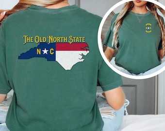Vintage Southern North Carolina Roots Unisex T-Shirt, Heritage Style State Pride Apparel - Old North State Tee Gift, Garment-Dyed Shirt