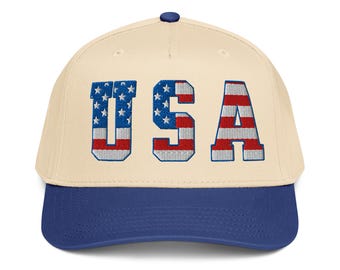 USA Embroidered Hat, America 250 4th of July Cap, Patriotic Stars and Stripes Gift