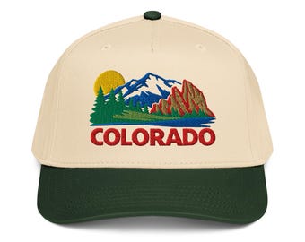 Colorado Retro Hat | Colorado State Pride 5 Panel Cap | Vintage Colorado Snapback | Rocky Mountain Hat | CO Gift
