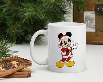 Kerstmok kerstman Mickey Mouse: koffiekopje feestelijke feestdagen