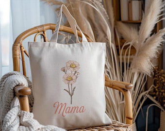 Spersonalizowana torba Daisy Mama: kwietniowy prezent z kwiatami na narodziny dziecka