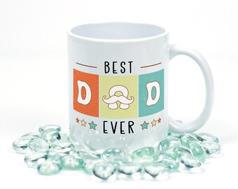 Best Dad Ever Coffee Mug, Retro Vintage Style, Father's Day Gift