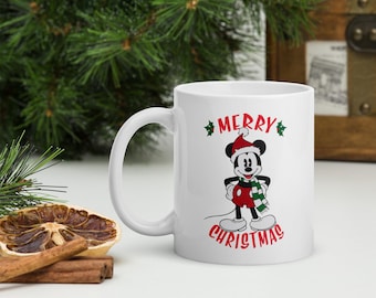Mickey Merry Christmas-mok, Disney-koffiekopje vakantie, mok kerstman Mickey, feestelijke cacaokop, kerstcadeau voor Disney-liefhebbers