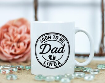 Soon To Be Dad Mug, Handmade Ceramic, Baby Shower Gift
