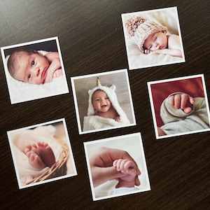 Custom Photo Magnet Set of 9 | Personalized Fridge Magnets | Photo Gifts | Wedding Favors | Family Photo Magnets | Magnetic Prints