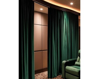 Room Divider Velvet Curtains, Double Sided Velvet Curtain Panels, Curtains for Shared Rooms, Doorway, Grommet, Rod Pocket , curtain track