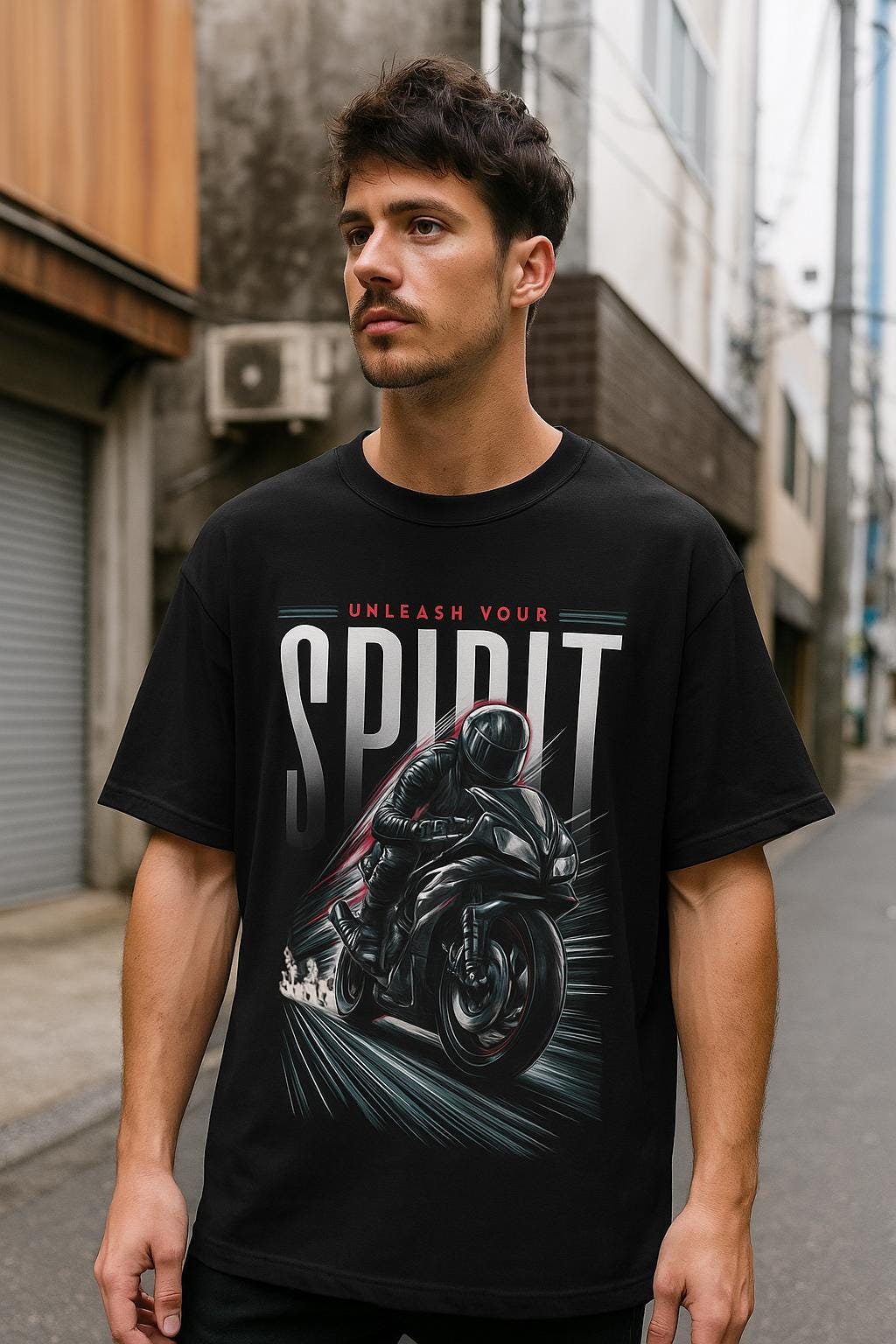 Motorcycle Spirit T-Shirt | Unisex Garment-Dyed Tee for Bikers, Gifts for Riders, Casual Wear, Cool Graphic Tee, Speed & Freedom Shirt
