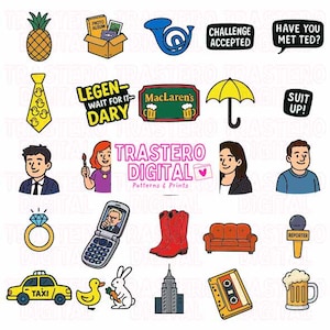 Clipart SVG de How I Meet Your M,,paquete de la serie,SVG files, archivo SVG, descarga instantánea
