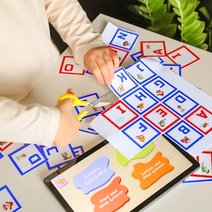 Cartes ABC pour enfants, apprentissage des langues Montessori, lettres d'apprentissage imprimables ABC, matériel d'orthophonie, compréhension Montessori