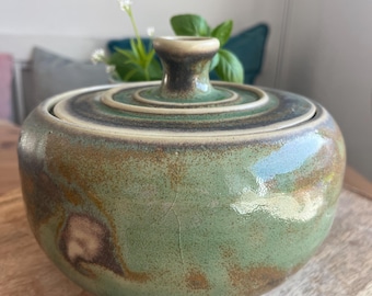 Tarro para galletas, salero, maceta para hierbas, bombonera, tarro de cerámica, hecho a mano