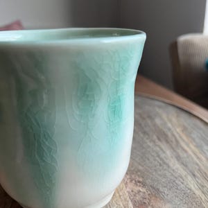 Taza hecha a mano, taza de té, cuenco de matcha, chawan, porcelana torneada, cerámica hecha a mano
