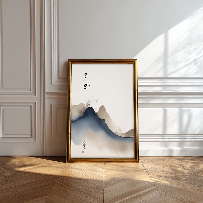 Abstract Ink Wall Art Set of 3, Japandi Minimal Prints, Zen Neutral Art, Wabi Sabi Modern Wall Decor, Digital Download image 8