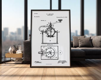 Vintage Coffee Patent Prints Set of 24 – Coffee Bar Wall Art, Espresso Machine Blueprint, Coffee Grinder Poster, Barista Decor, Kitchen Art