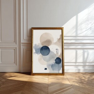 Abstract Ink Wall Art Set of 3, Japandi Minimal Prints, Zen Neutral Art, Wabi Sabi Modern Wall Decor, Digital Download image 6