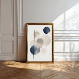 Abstract Ink Wall Art Set of 3, Japandi Minimal Prints, Zen Neutral Art, Wabi Sabi Modern Wall Decor, Digital Download image 7