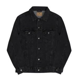 Unisex Denim Jacket – Embroidered Design Jean Jacket – Casual Streetwear Gift