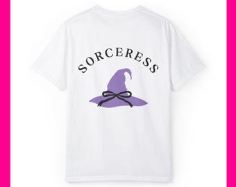 Girly Sorceress DND Class Garment-Dyed T-shirt, Casual Graphic Tee, Gift for Men Women, Birthday Gift, Stylish Streetwear