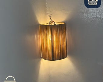 Handgjord Raffia Vägglampa: Marockansk Dekorbelysning