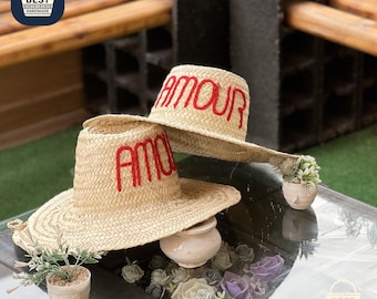 Regalos para despedida de soltera, sombrero de playa para la novia, sombrero de sol con pompón, regalo personalizado para la Sra., sombrero flexible, regalos para despedida de soltera, regalos para damas de honor