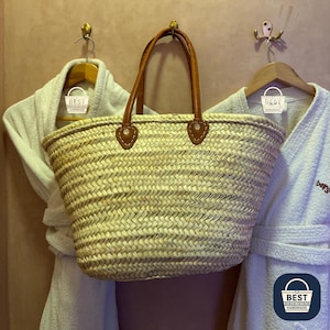 Handmade Moroccan Straw Market Tote: XL Beach Bag
