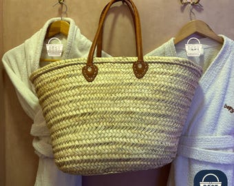Handmade Moroccan Straw Market Tote: XL Beach Bag