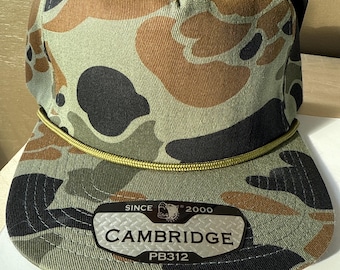 Pitbull Cambridge Camo Trucker Hat – Snapback Cap with Rope Detail – Urban Streetwear & Outdoor Style