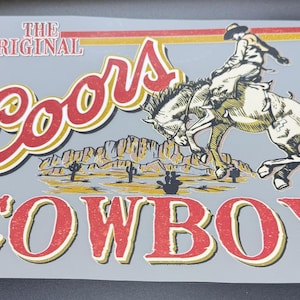 Coors Cowboy DTF Transfer – Vintage Western Rodeo Graphic