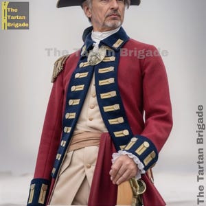 British 18th Century Regiment Coat - Men Wool Coat - Military Uniform Jacket - British Soldiers Uniform -  Officer Uniform
